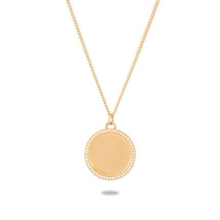 Private Exclusive Stainless Steel Necklace Unisex Vacuum Plating 18K Gold Titanium Steel Embellished