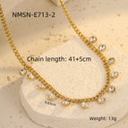 One Size / round White Zircon Necklace