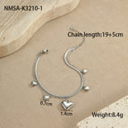 One Size / Steel Color Love Anklet