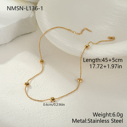 Stainless Steel Love Necklace High Grade Titanium Steel Necklace Simple Clavicle Chain Sweater Chain