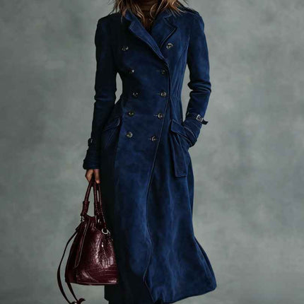 Women's Trench Western Style Suede Long Jacket