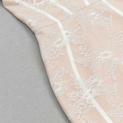Bandage Dress Lace Ruffled Slit Sheath Fishtail MUNSIEUR
