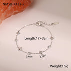 One Size / Steel Six Pointed Star Bracelet