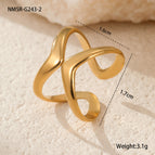 One Size / NMSR-G243-2 Cross Ring