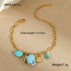 One Size / Blue Conch Bracelet