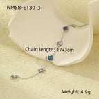 One Size / NMSB-E139-3 Steel Color Diamond