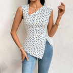 S / White Background with Blue Print