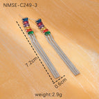 One Size / Steel-Colorful Crystals