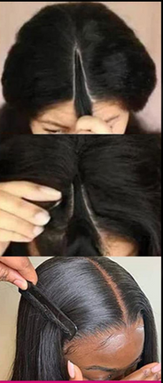 V Part Wig | Glueless Natural Straight Peruvian Human Hair for Easy Wear