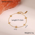 One Size / Gold Four-Leaf Clover Bracelet