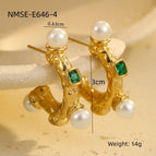 One Size / NMSE-E646-4 Pearl Earrings