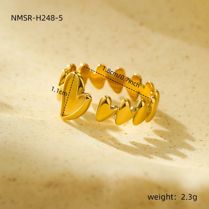 Geometric Abstract Irregular Asymmetric Titanium Steel Ring High Grade Open Stainless Steel Ring