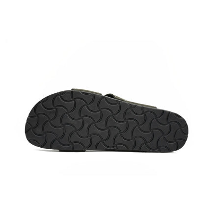 Olive Green Strap Slides
