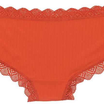 Pretty Red Lace-Trim Hipster – Silky & Flattering S–XL
