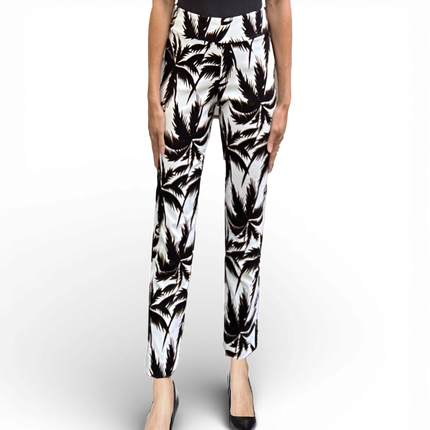 Krazy Larry P507 Pull on Pant - Black Leaves