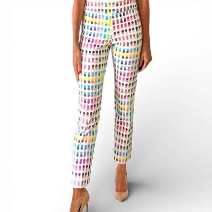 Krazy Larry P507 Pull on Pant - Blue Dots