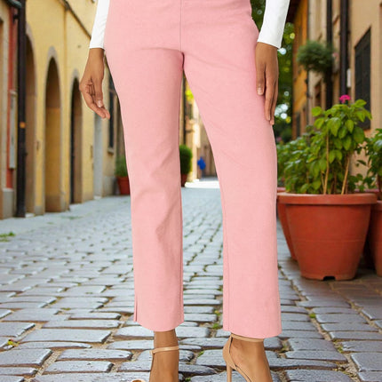 Krazy Larry P600 Pull on Wide Ankle Pant - Baby Pink