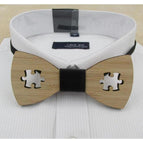 Puzzle cut bow tie