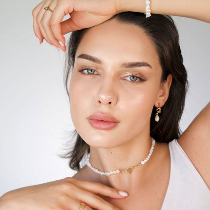 Pearl Necklace Freshwater Pearl Necklace with Baroque Freshwater Pearls