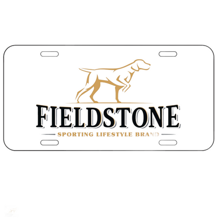 Fieldstone License Plate White