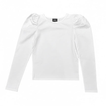 AA Blush Pink Puff Sleeve Cotton Top