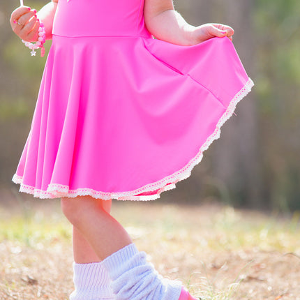 Molly Athleisure Dress - Barbie Pink