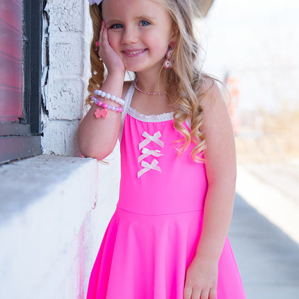 Molly Athleisure Dress - Barbie Pink