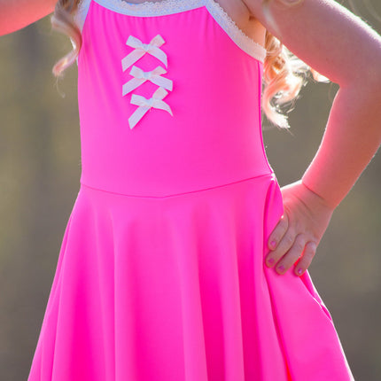 Molly Athleisure Dress - Barbie Pink