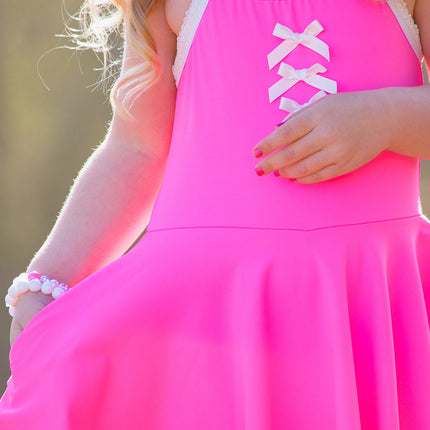 Molly Athleisure Dress - Barbie Pink