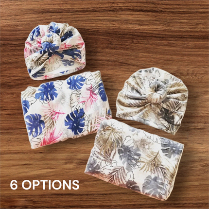 Newborn Floral Swaddle With Hat