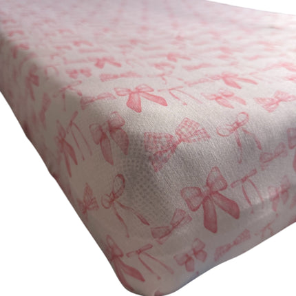 Pink Bows (Crib Sheet)