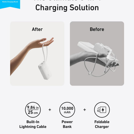 Anker Power Bank (10K, Fusion, Built-In Cable)