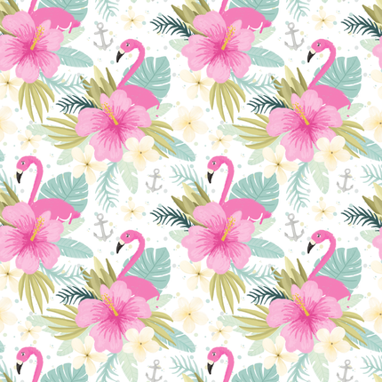 Pink Plumes & Blooms Capri Set