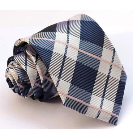 Plaid Wide Necktie & Handkerchief Collection