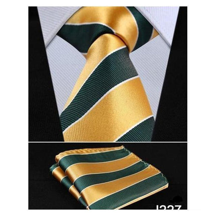 Plaid Wide Neckties & Handkerchiefs Collection - Multiple Styles