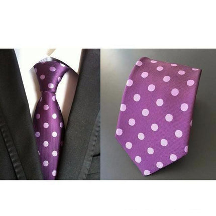 Plaid/Polka Collection Wide Neckties - 18 Colors & Styles