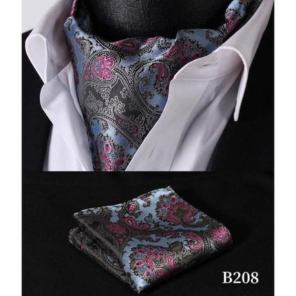 Posh Paisley Silk Ascot/Cravat Tie & Handkerchief