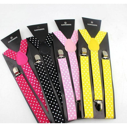 Pretty Polka Dot Collection Suspenders - 8 Colors