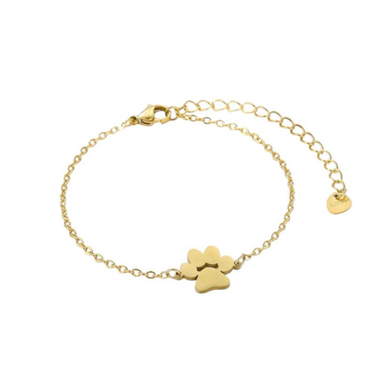 PurePaw Link Chain Paw Cutout Charm Bracelet