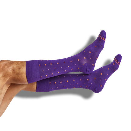 Purple / Orange Mixed Socks 8 Pack