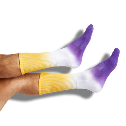 Purple / Gold Mixed Socks 4 Pack -A