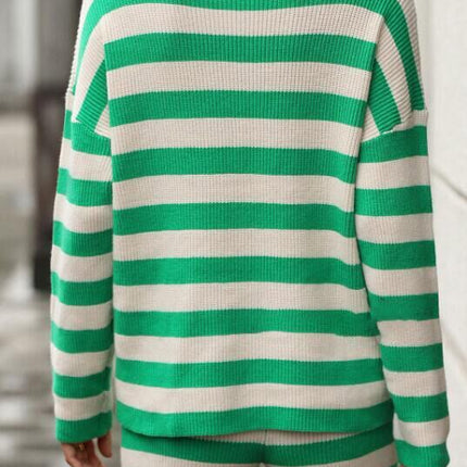 Striped long sleeve 2 piece set
