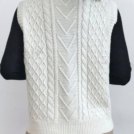 Cropped knit sweater vest