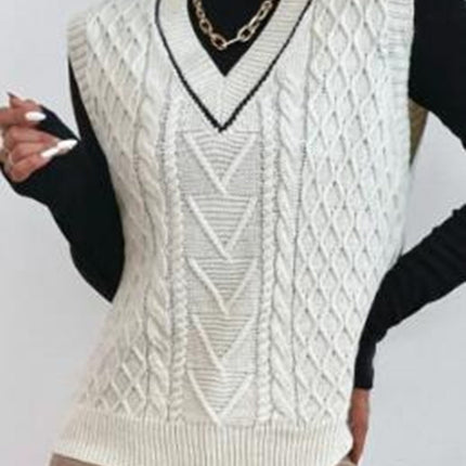 Cropped knit sweater vest