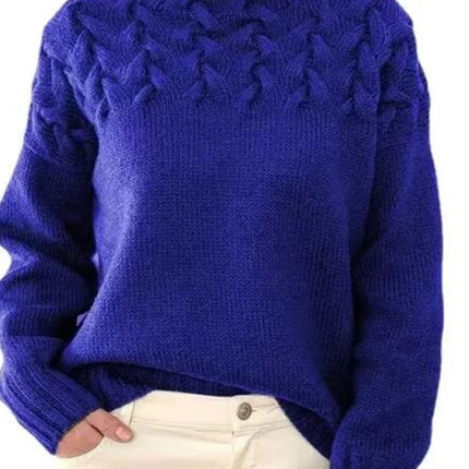 Mock neck knit sweater