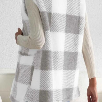Sherpa Plaid Vest