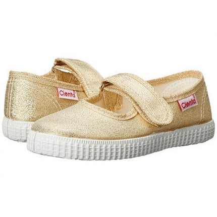 Cienta Gold Sparkle Mary Janes - multiple sizes
