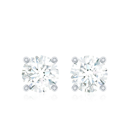 Minimalist Sterling Silver Moissanite Stud Earrings