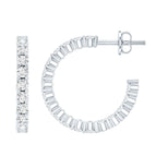 Lab - ( EF-VS ) / 92.5 Sterling Silver