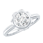 Lab - ( EF-VS ) / 92.5 Sterling Silver / 4.5